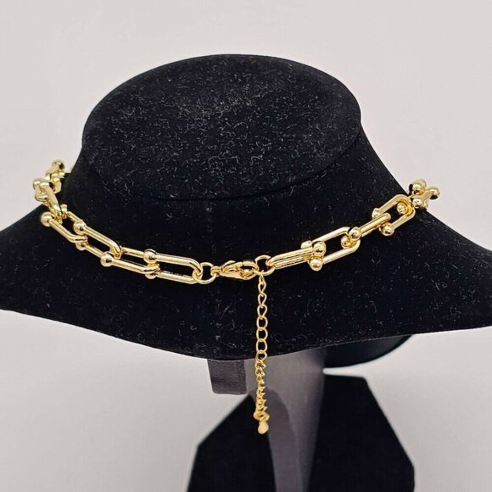 Authentic Louis Vuitton Lock & Key w/ Unbranded Gold Plated Gold Chain Necklace - Picture 3 of 14
